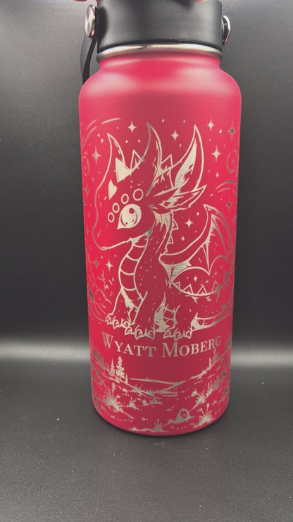 32 oz Custom Engraved Water Bottle